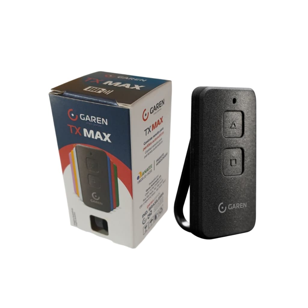 Controle Remoto Garen 433Mhz Code Learning Tx Max Para Portão Eletrônico