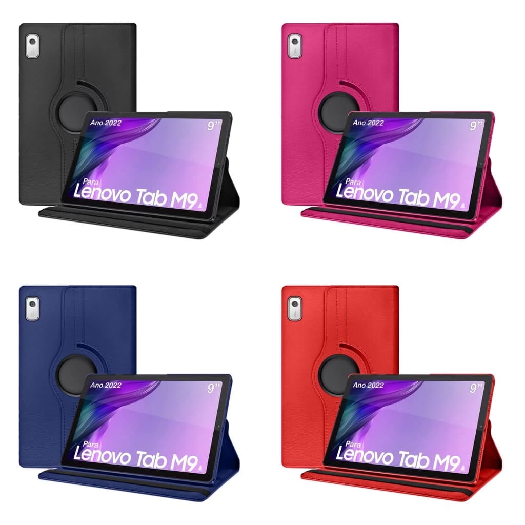kit Capa e pelicula tablet M9 Lenovo 9 Polegadas giratória. ENVIO IMEDIATO.