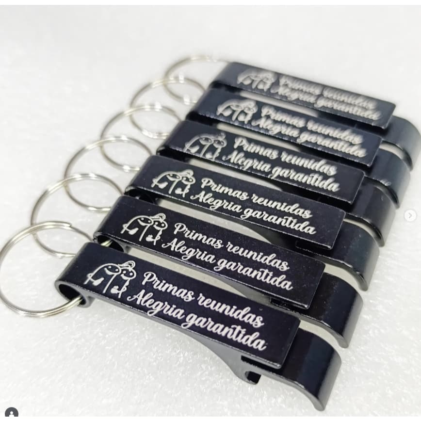 Kit 100 Chaveiros Abridor Personalizados a Laser