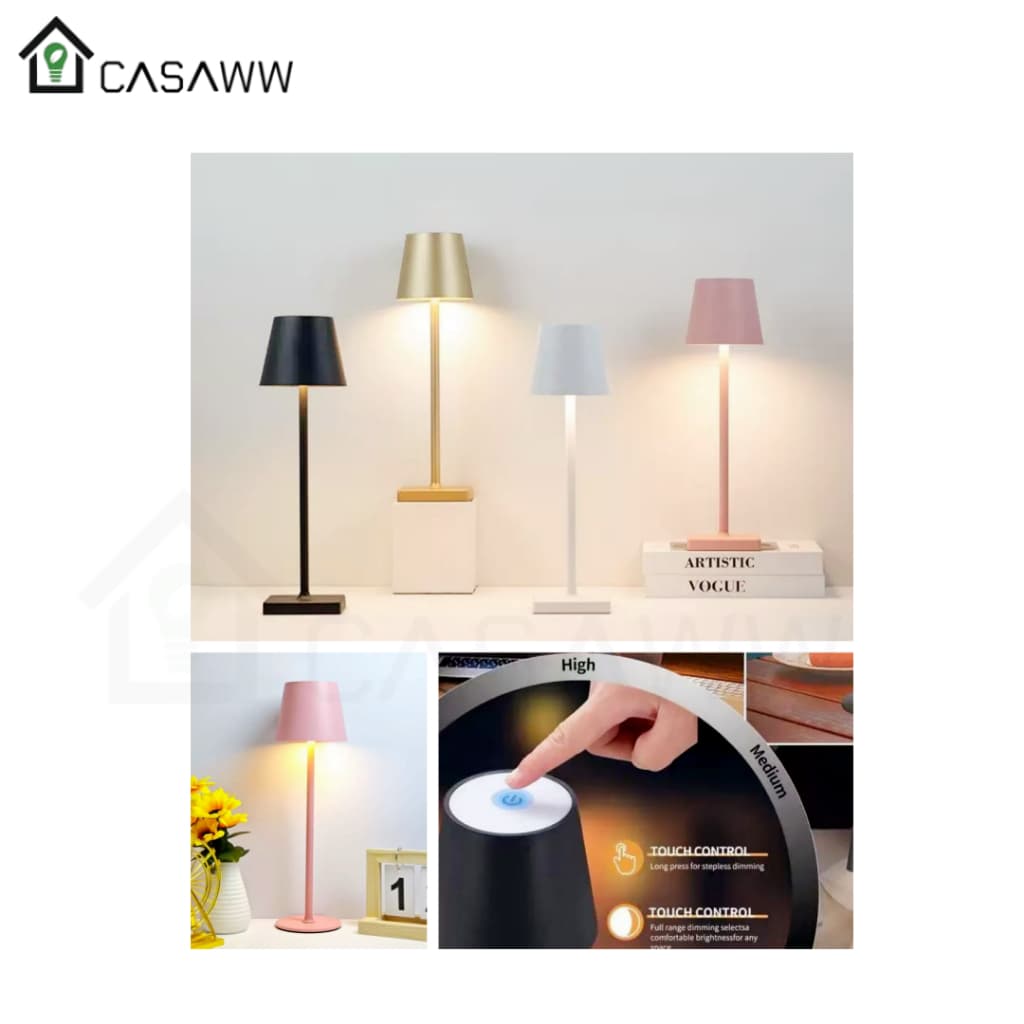 Abajur De Mesa Luminária De Mesa Moderno LED 3 EM 1 Portátil Bar Restaurante Escritótio Luz Noturna