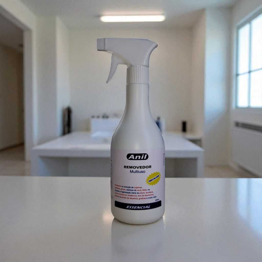 Removedor Multiuso 500ml Anil – Pronto Uso com Borrifador | Remove Graxa, Gordura, Resíduos, Ideal para Banheiro, Piso e