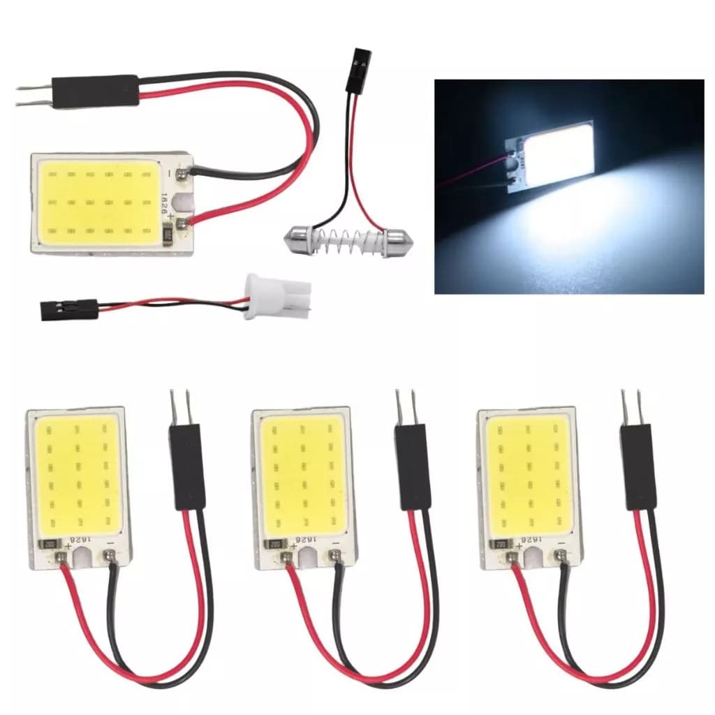 Kit 4 Placa Super LED COB 16 Chips T10 Torpedo 12v Branca M4