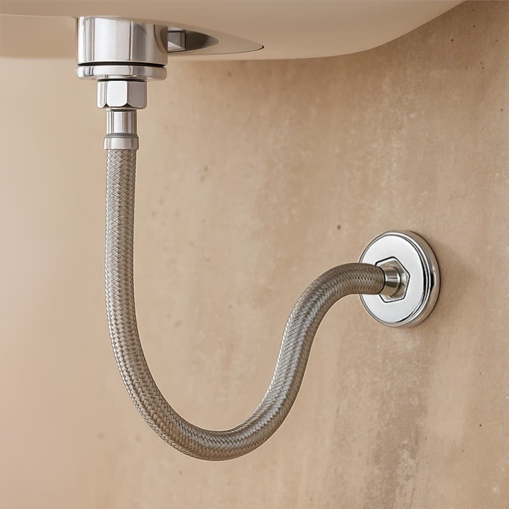 Kit 2 Engate Flexível Rabicho Inox Macho x Fêmea 1/2 60 cm Água Quente ou Fria Torneira Pia e Tanque