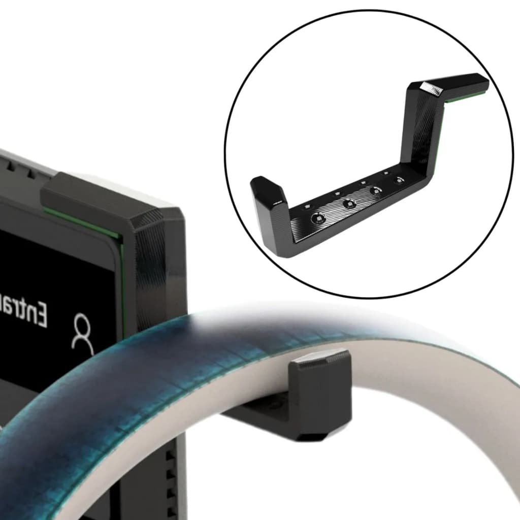 Suporte Fone Headphone Headset Canto De Tela Tv Monitor Ctd Cor Preto