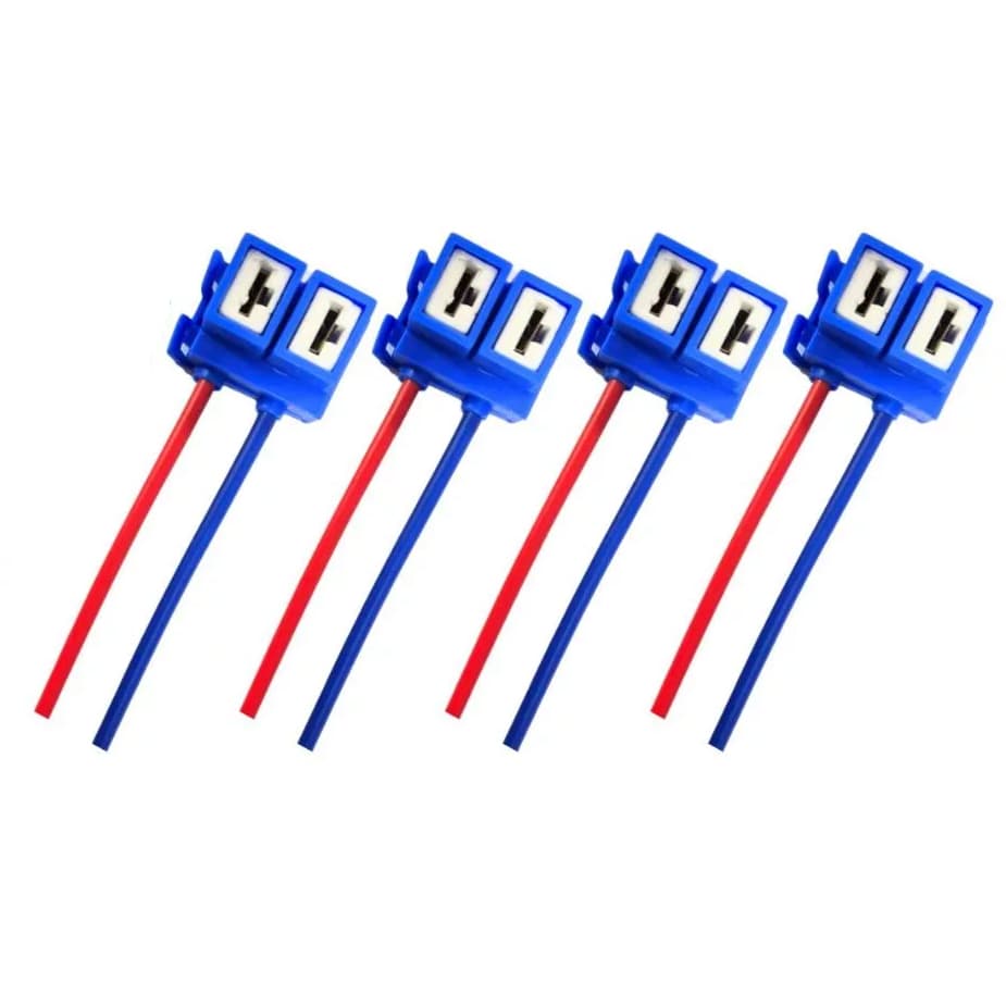 Kit 4 Soquete Farol H7 Com Chicote