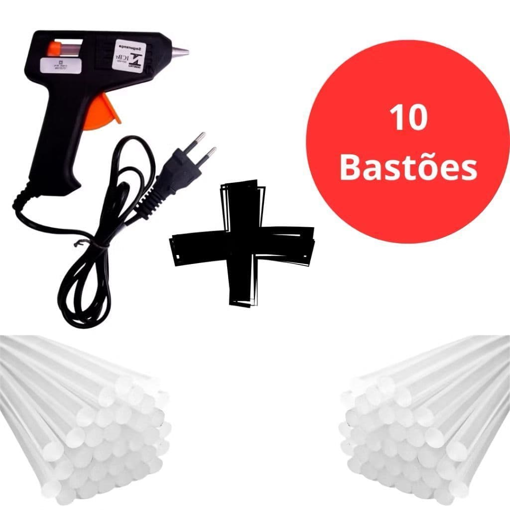 Pistola cola quente PEQUENA e Bastão FINO Multiuso  110v-220v - 50Hz/60Hz - AC280
