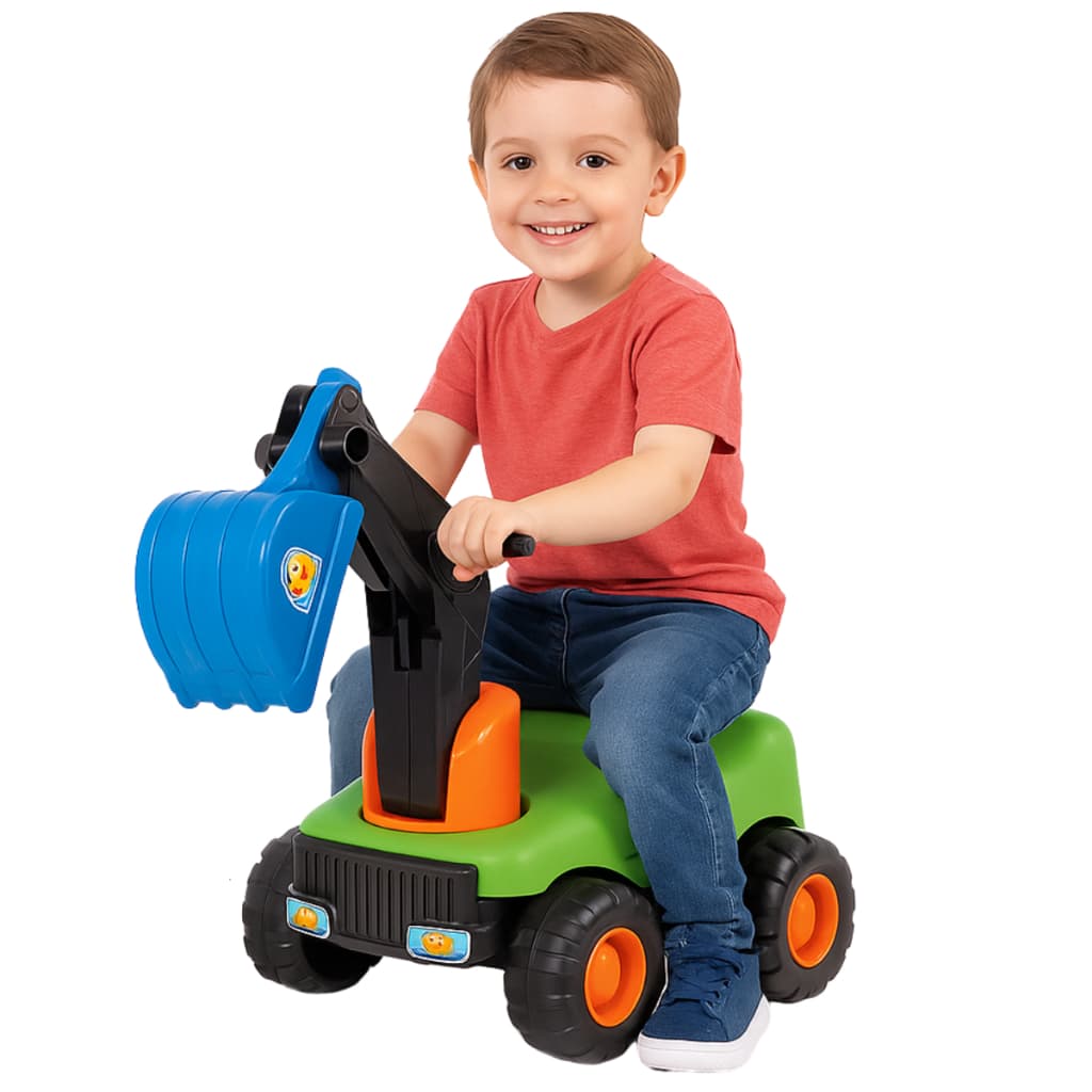 Trator Escavadeira Gigante Infantil Brinquedo Retroescavadeira