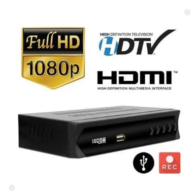 Isdbt Set Top Box conversor tv analógico cor preto