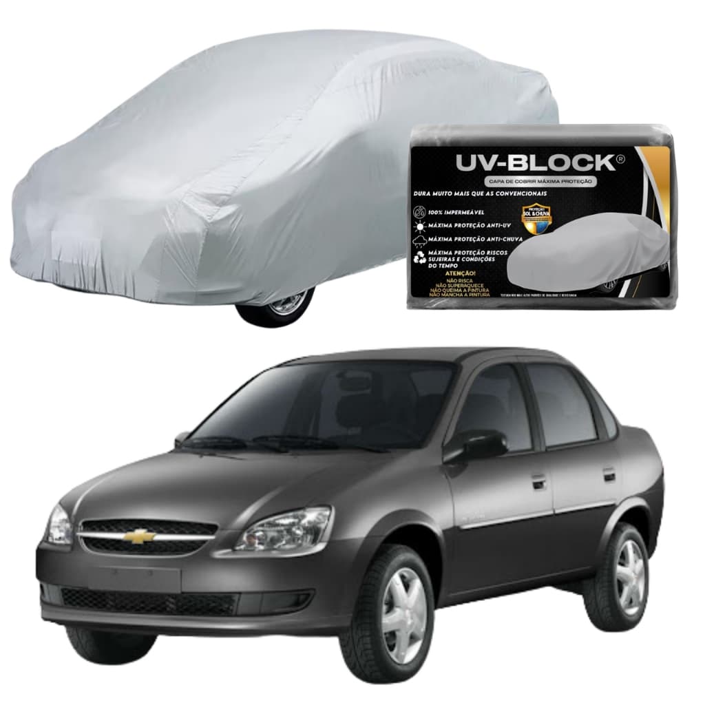 Capa Cobrir Carro Corsa Classic Lona Protetora Impermeável Sol e Chuva