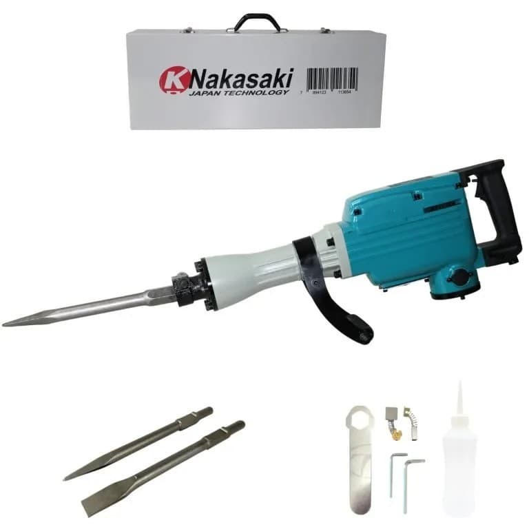 Martelete Demolidor Profissional 15Kg 1800W 220V C/ Maleta Resistente Alta Potência para Obras Pesadas NK