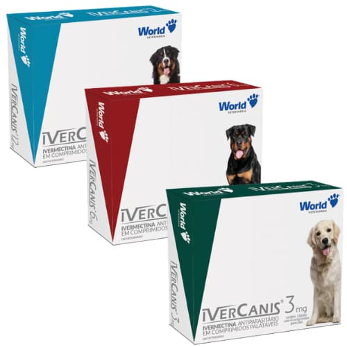 IverCanis Antiparasitários Para Cães IverCanis World Ivermectina - 15kg 30kg 60kg