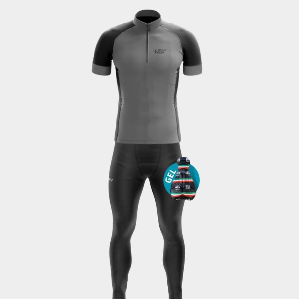 Conjunto Ciclismo Masculino Inverno Kit Camisa Calça Forro Gel Bike Pro Uv Speed Pedalar