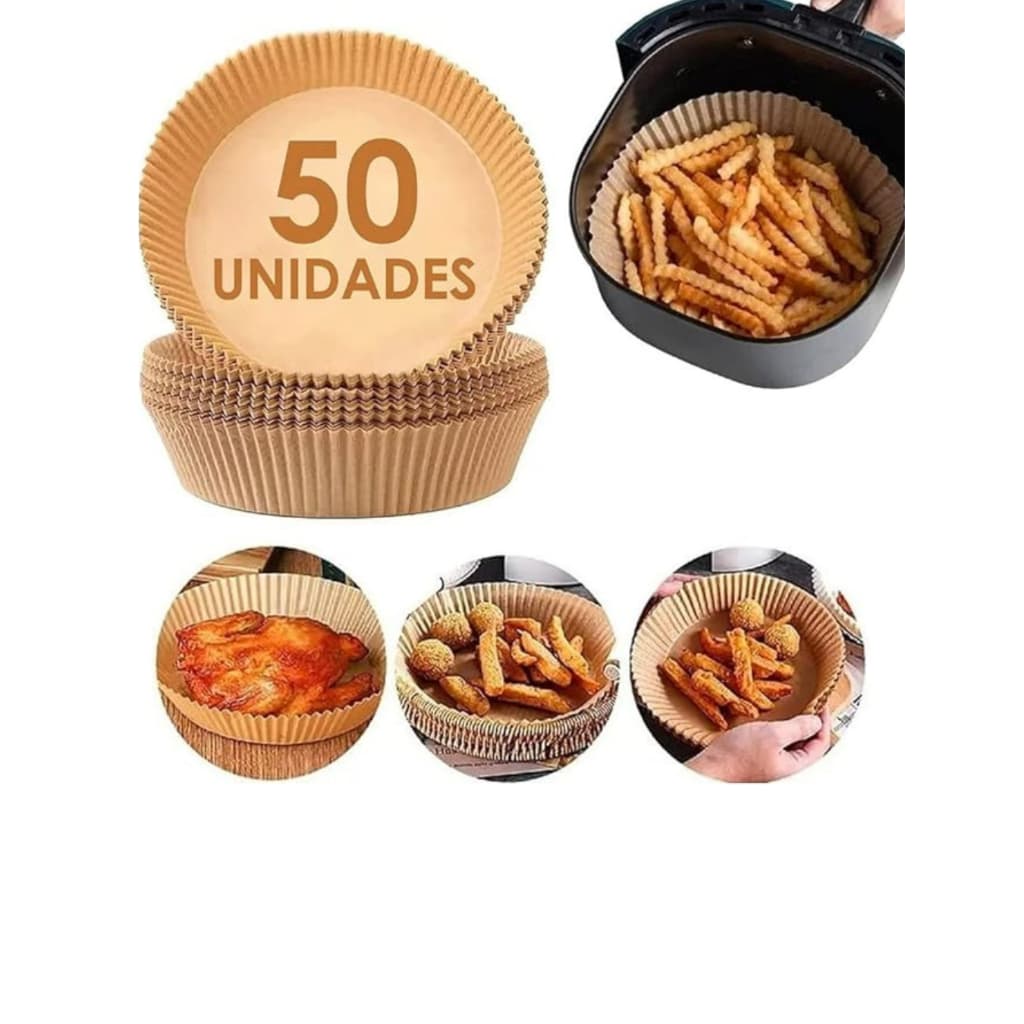 Forma De Papel Descartável Para AirFryer Kit 50 Unidades 16cm ArtHouse