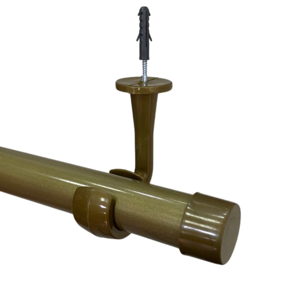 Kit De Suporte Teto Pvc Varão Simples 28mm Par Com Ponteira Inclusa
