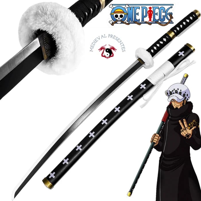 ESPADA BAMBU KATANA Trafalgar Law One Piece Lâmina Bambu Cosplay Coleção