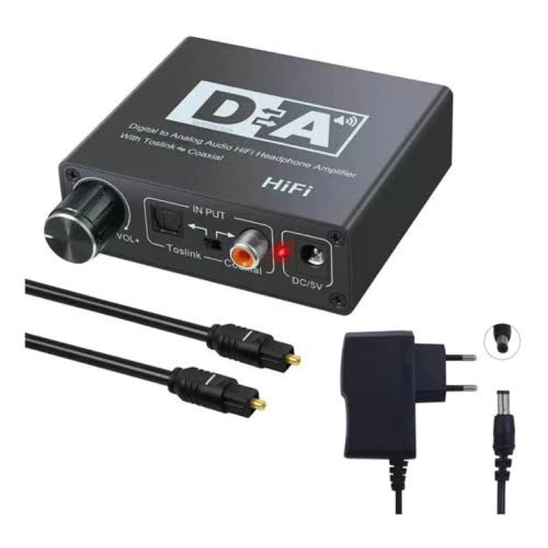 Conversor De Audio Optico X Rca Com Ajuste De Volume
