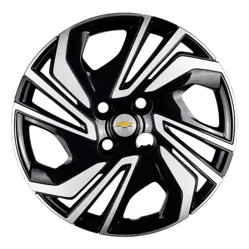 Jogo 4 Calota ONIX / ONIX SEDAN 2020 2021 2022 2023 2024 Aro 15 4 Furos + Emblema Resinado Chevrolet