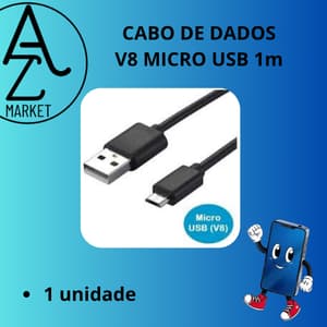 CABO DE DADOS V8 MICRO USB 1m