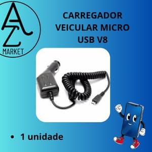 CARREGADOR VEICULAR MICRO USB V8