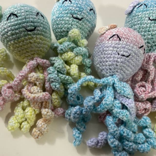 Polvo Amigurumi - Polvinho terapêutico de crochê