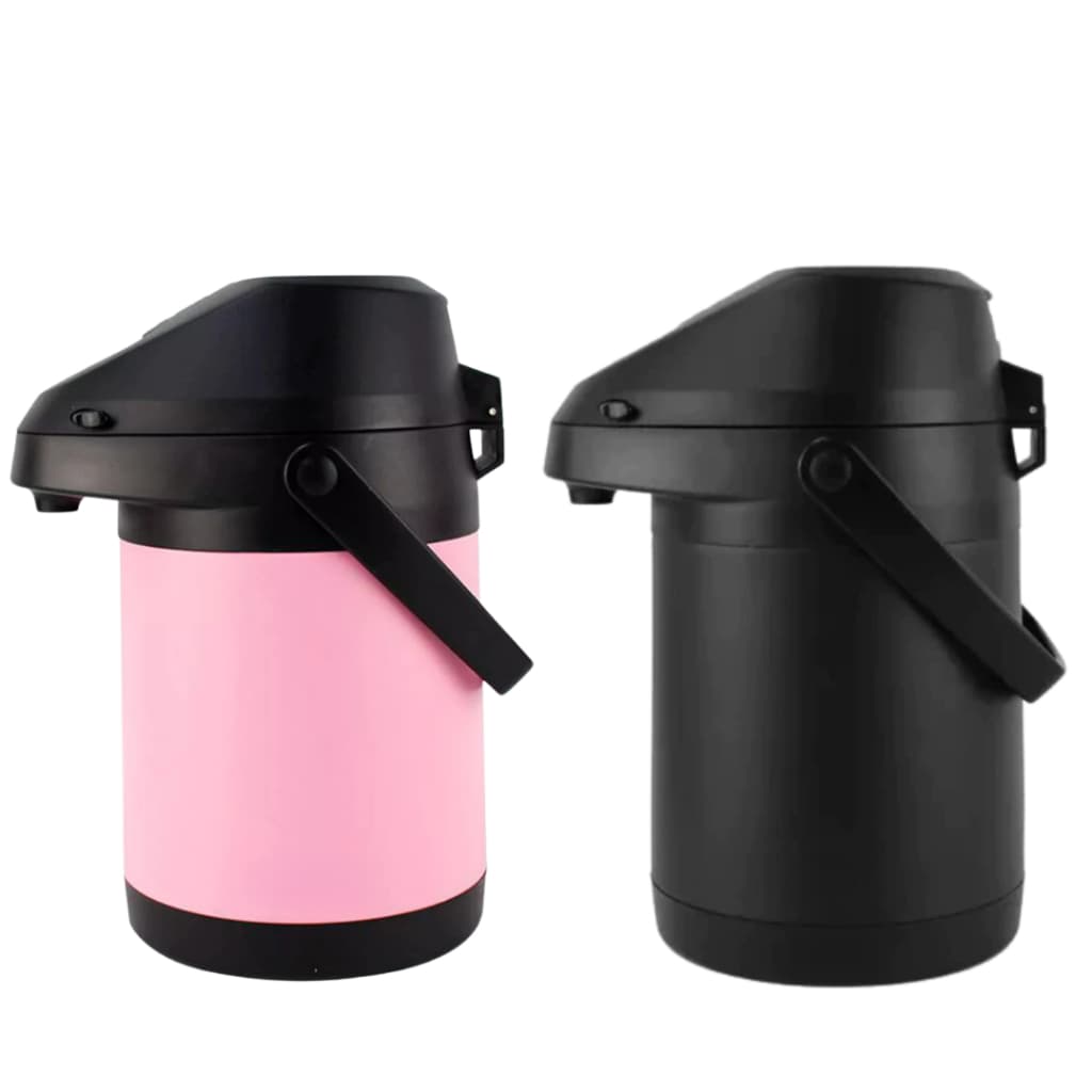 Garrafa Térmica Inox Rosa/preta 2,5 L Tereré Chimarrão Bebidas Geladas