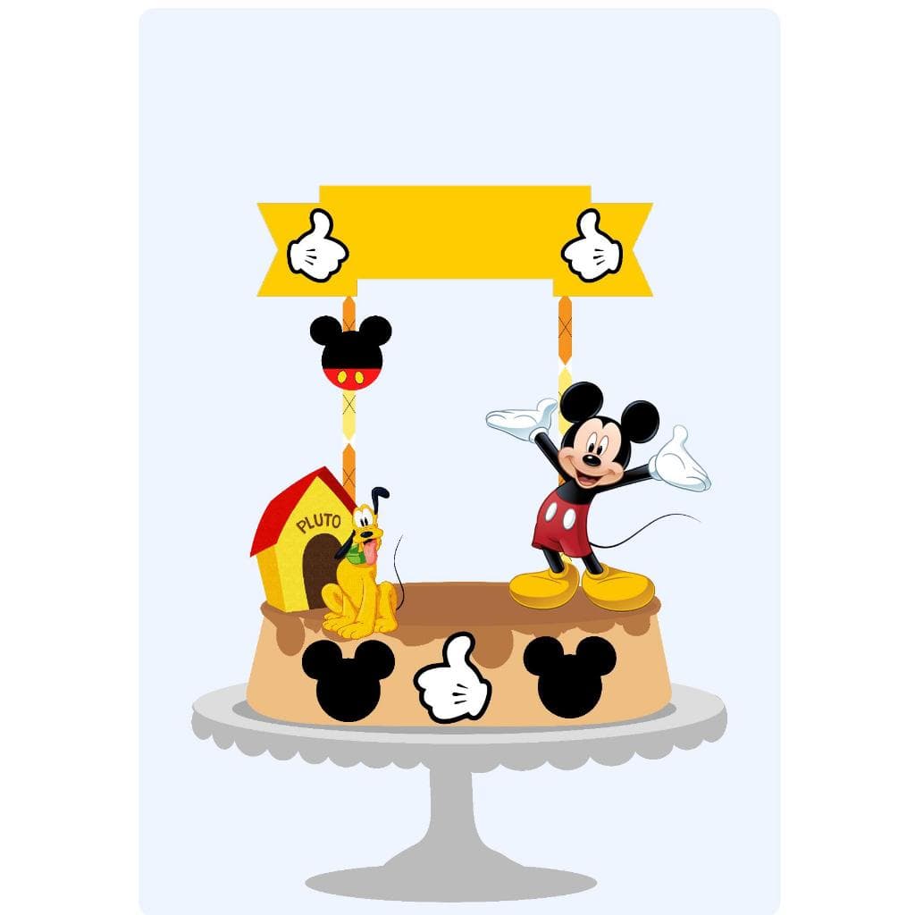 Topo Topper de bolo Mickey personalizado