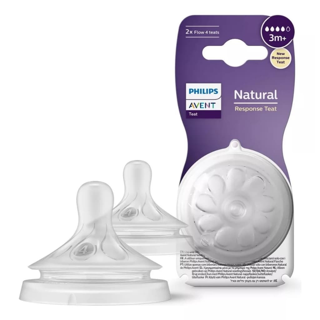 Kit 2 Unidades De Bico Pétala T4 Para Bebês De 3 Meses Phillips Avent mamadeira