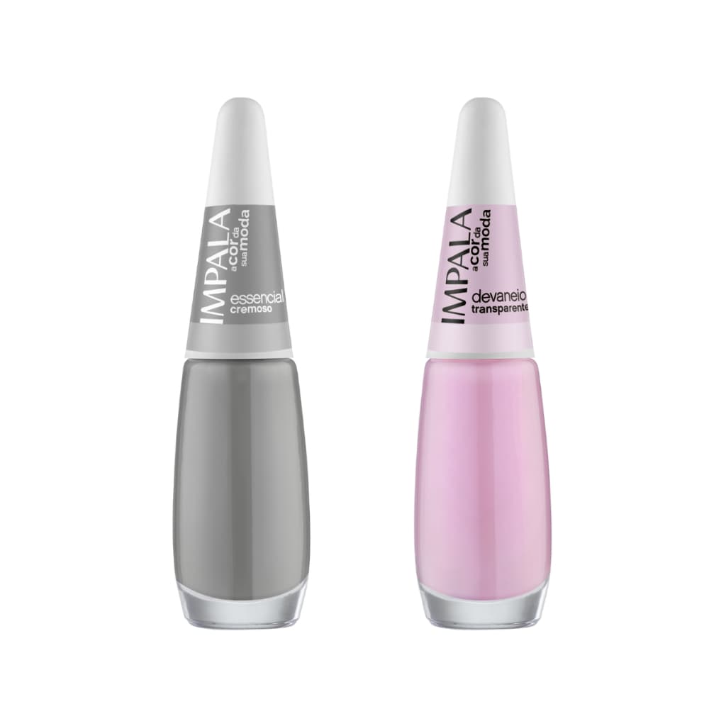 Esmaltes Impala Varias Cores Kit 2 esmaltes Essencial Devaneio Nenem Top Pop