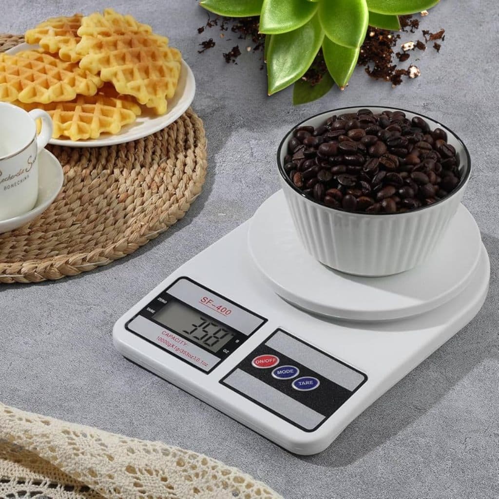 Balança De Cozinha Digital Compacto Eficiente Alimentos Comidas Automático Suporta até 10kg