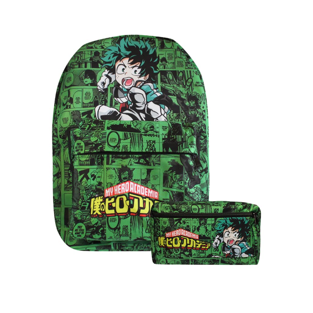 Kit Mochila e Estojo 3 Zíperes My Hero Academia V414 GEX077