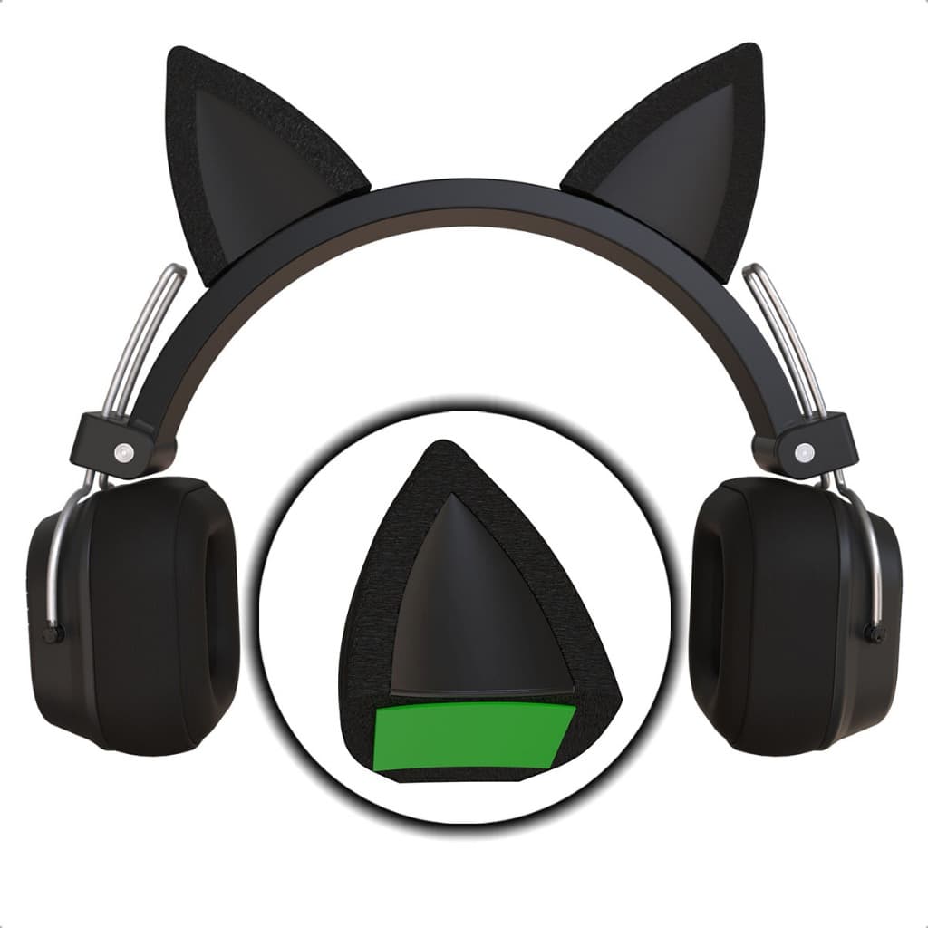 Orelha Gato Fixar Fone Headset Capacete Headphone Gamer Dupla Face Orelhinhas Gatinho