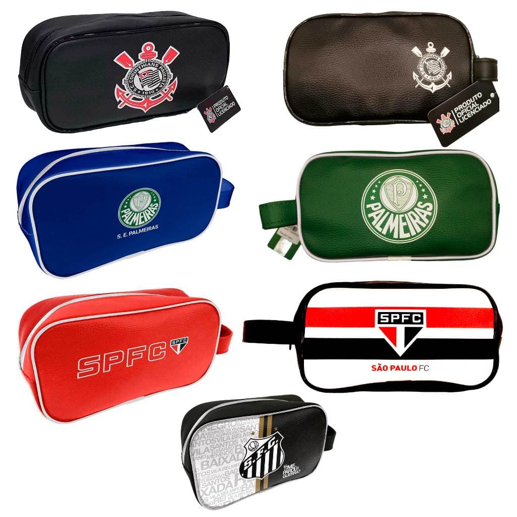 NECESSAIRE DE VIAGEM TIMES DE FUTEBOL LICENCIADA OFICIAL