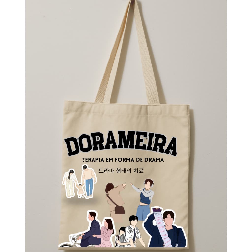Ecobag Dorameira – Bolsa 30x30 cm | Ecológica e Reutilizável | K-Drama | Dorama