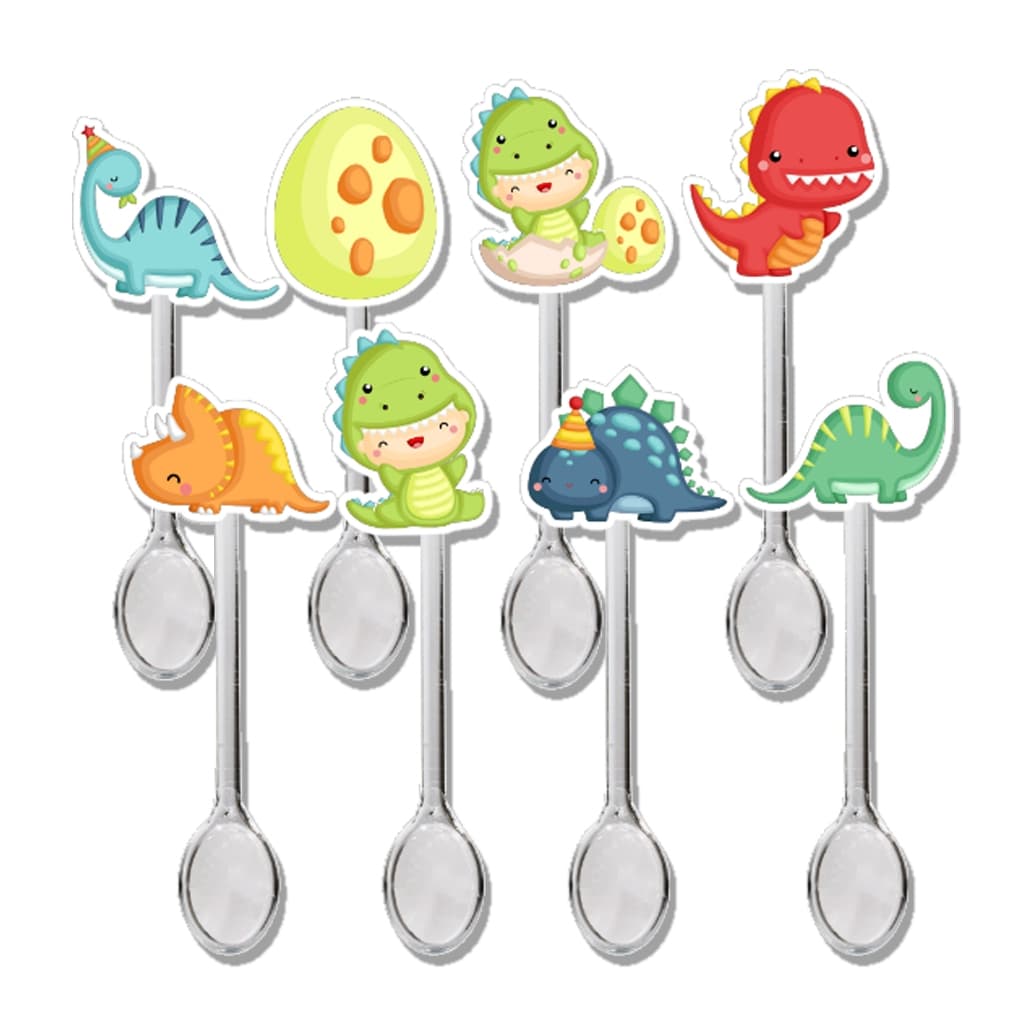 25 , 50 OU 100 MINI COLHERZINHA FESTA DINO BABY MENINO DINOSSAURO