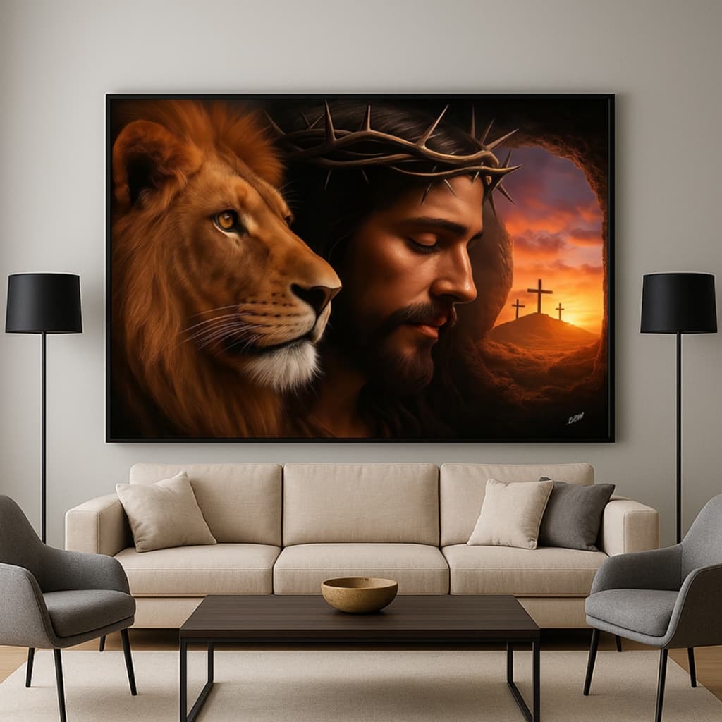 Quadro Decorativo GRANDE Alta Resolução Para Sala Quarto Escritório Quadro Leão de Judá 2