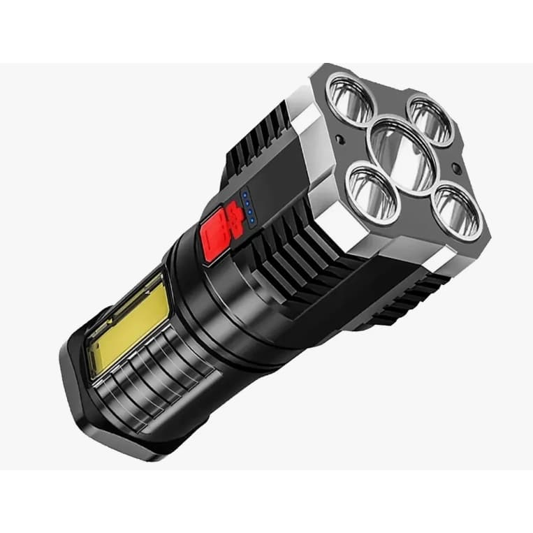Lanterna Recarregável Usb 5 Leds 4 Funções Hy912