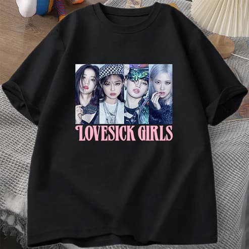 Camisa Premium Lovesick Girls Blackpink Camiseta 100% Algodão
