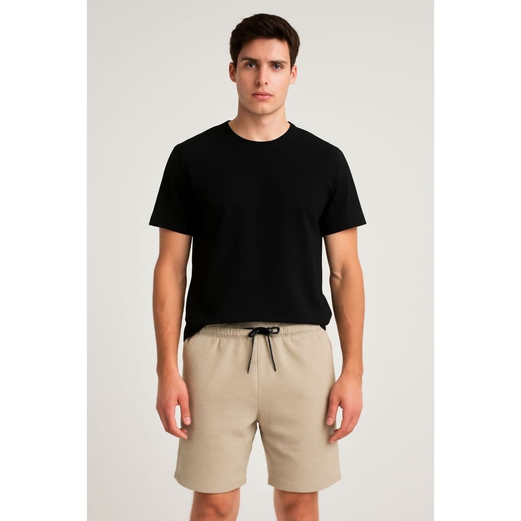 Bermuda Shorts De Moletom Masculina Básica Casual Confortável