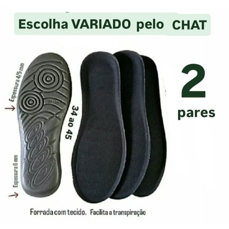 2 PARES DE PALMILHA SOFT CONFORMADA MACIA, 34 AO 44 P/ TENIS,SAPATO,BOTA,CHUTEIRA,SAPATENIS,SAPATILH