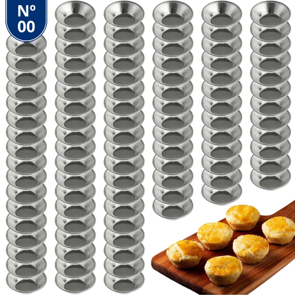 Kit Forma Mini Empadinha Nº00 Forminha Empada Super Pequena Doce Salgado Festa