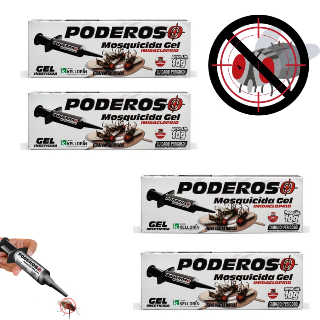 Mosquicida Poderoso Gel 10g Atrativo Para Mosca Kelldrin Elimina Moscas Domésticas Varejeiras