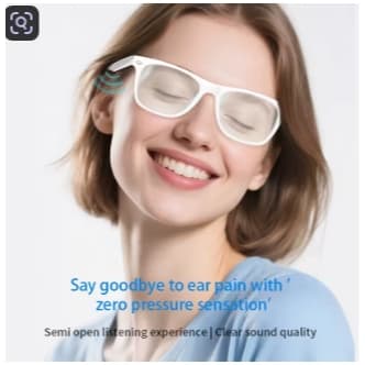 Oculos inteligentes AI tradução inteligente 163 idioma on-line sem fio bluetooth chamada música