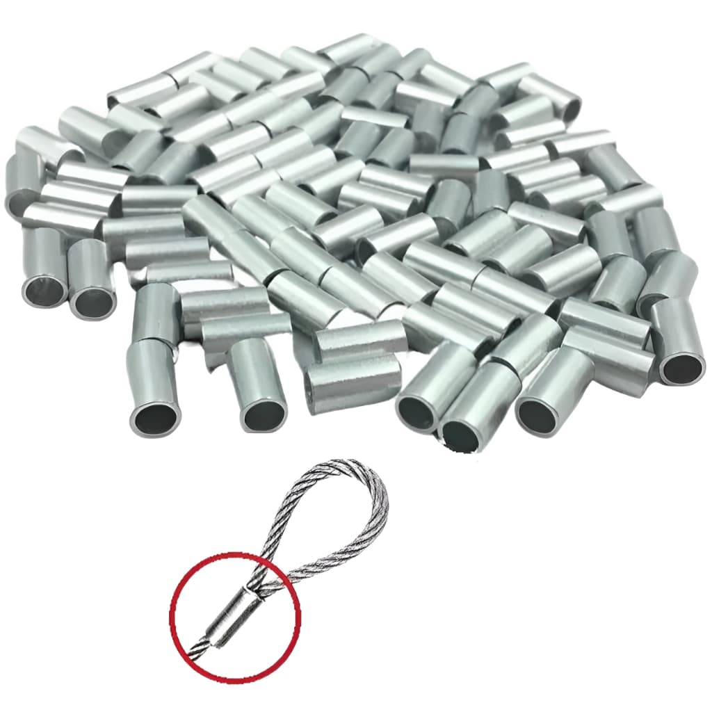 Luvas Anilhas Encastoar Conexão Nº 3.6 | 100un | Copper Sleeve Aço Inox Chicotes Empates Pesca