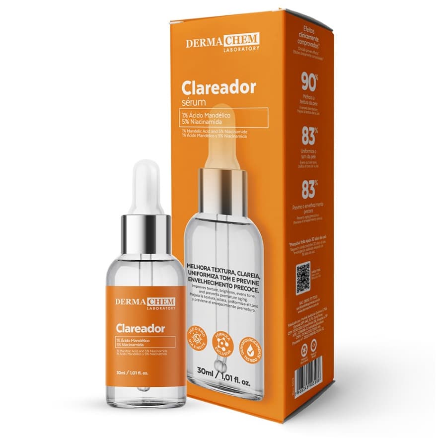 Sérum Clareador Com Ácido Mandélico Niacinamida Hialurônico 30ml