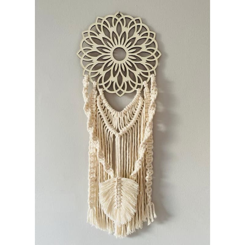Mandala Flor de Macramê - Decoração Artesal