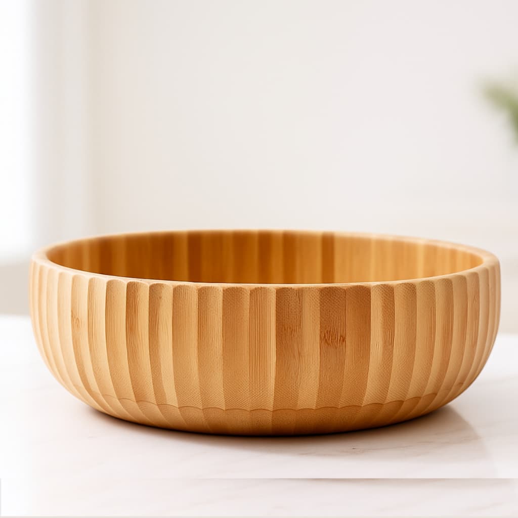 Bowl de Bambu Canelado Grande 22cm - Oikos