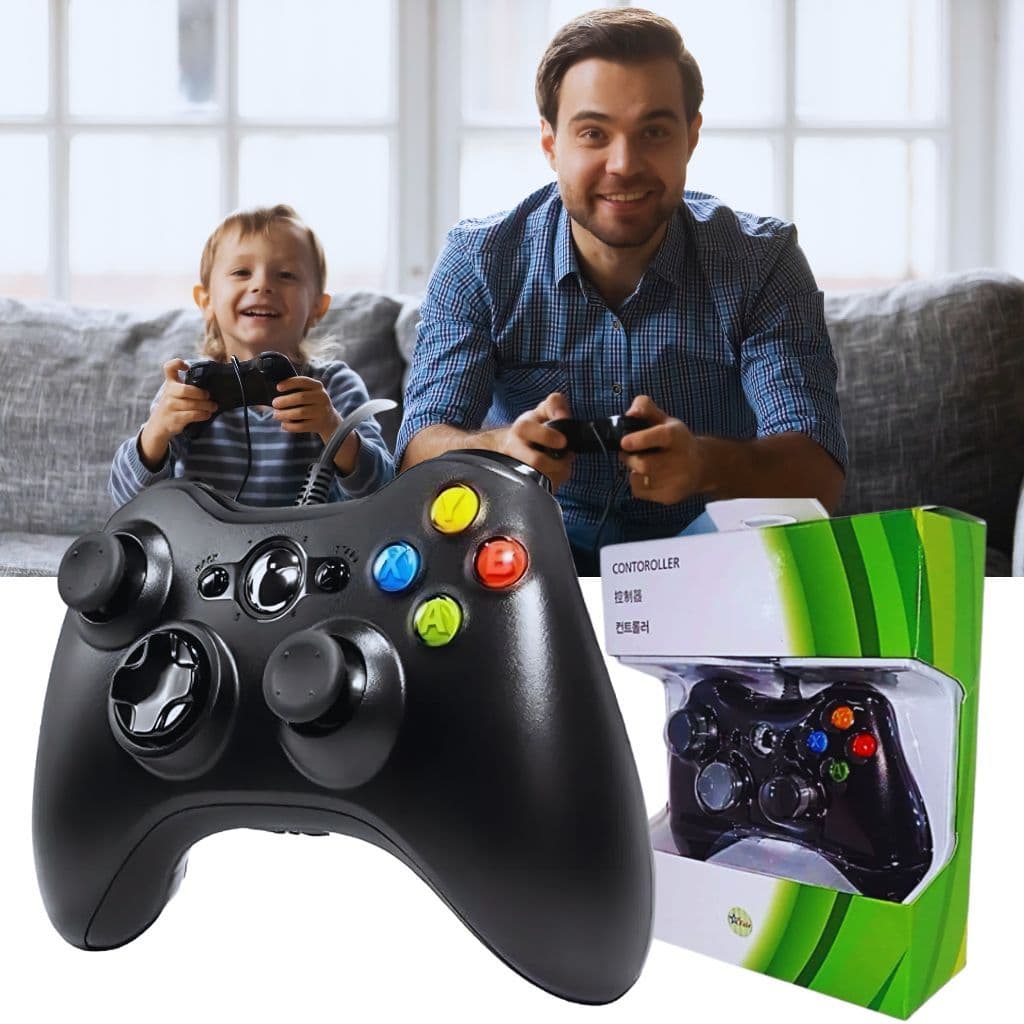 Controle Para Xbox 360 com fio Joystick Slim / Fat E Pc Game Jogo Top