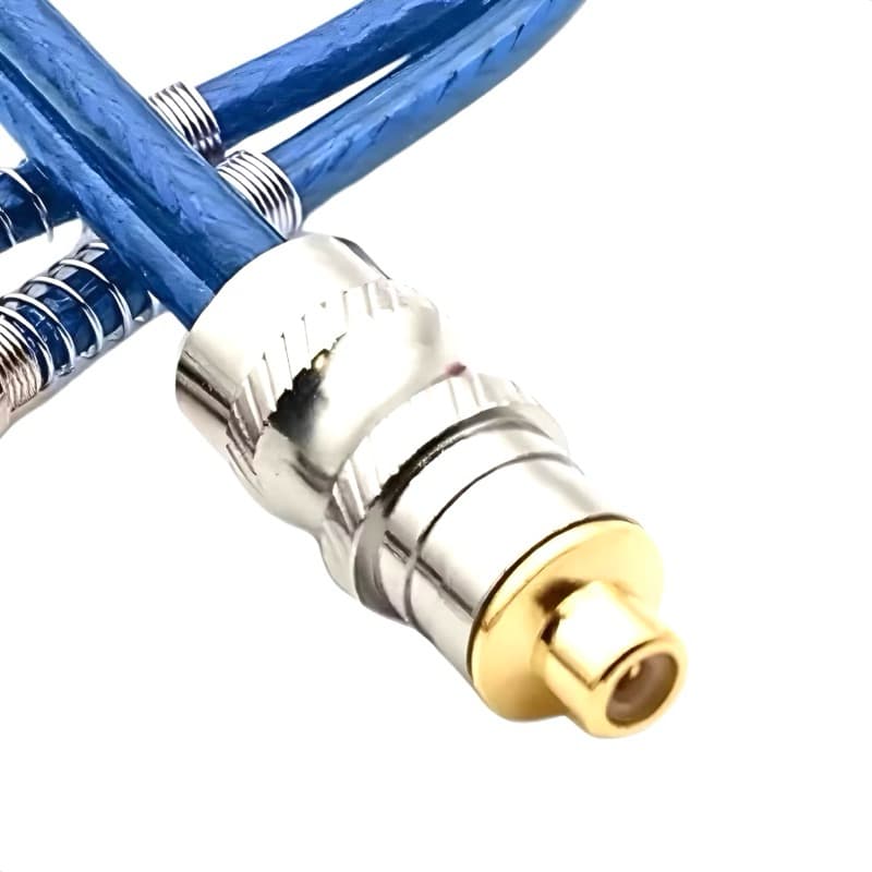 CABO RCA Y INJETADO ANTIRRUÍDO PREMIUM DUPLA BLINDAGEM 2 MACHOS E 1 FÊMEA 5MM