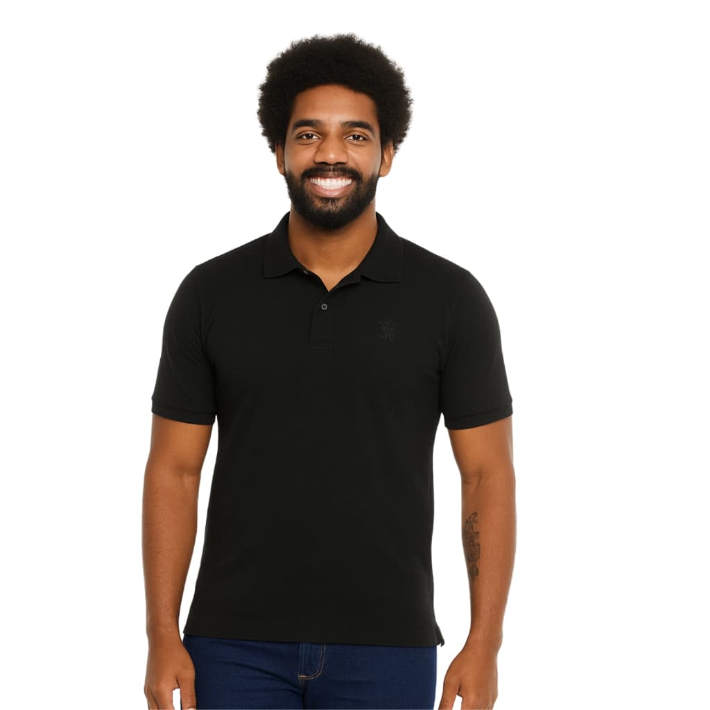 CAMISA GOLA POLO LISA BASICA CAMISETA CASUAL MASCULINA 100% ALGODÃO