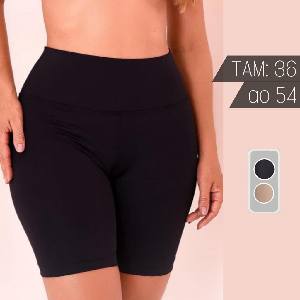Short Bermuda Poliester Feminina Segunda Pele Anágua Anti Atrito